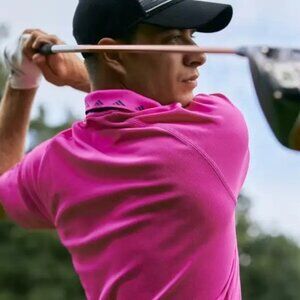 Brand new Adidas Zip Pique Polo Golf Shirt